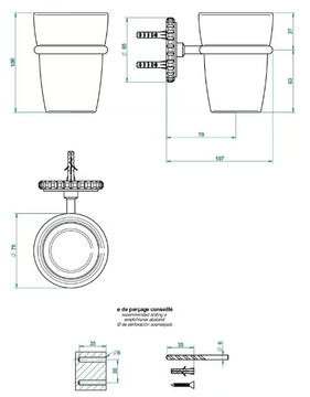 SYSTEM CRYSTAL - Wall mounted tumbler by THG Paris - view 3